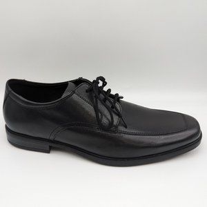Clarks Men's Shoes Howard Apron Black Leather Formal Dress Shoes US: 10 M